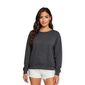 Hanes Women's Dark Gray Crew Neck Sweater